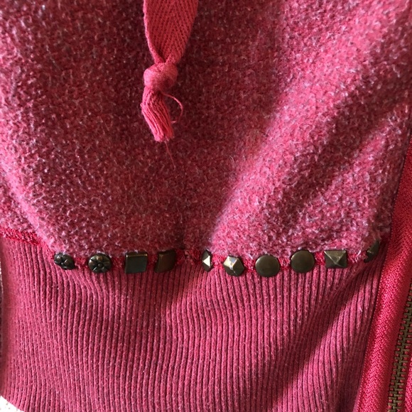 Free People Studded Inside Out Hoodie S - Picture 2 of 4